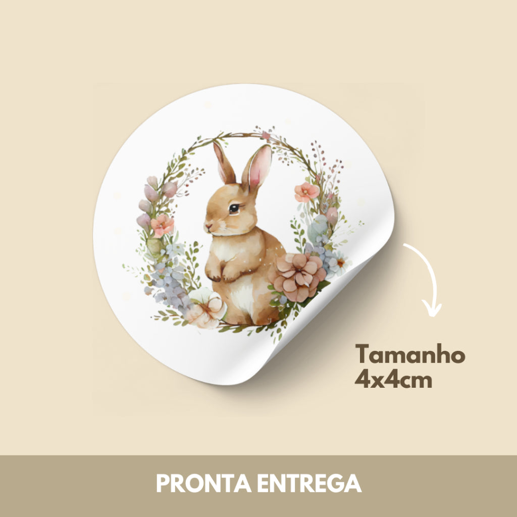 ADESIVO PÁSCOA 4x4cm - 20 UNIDADES