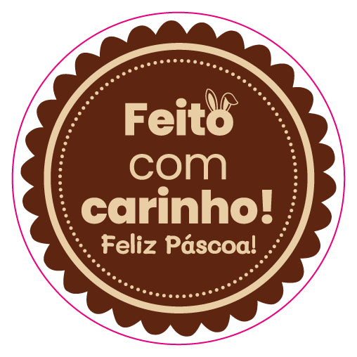 ADESIVO PÁSCOA 4x4cm - 20 UNIDADES