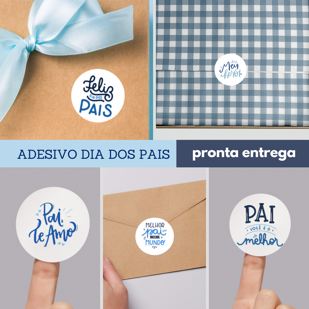 ADESIVO DIA DOS PAIS - 24 UNIDADES – Figlia Studio