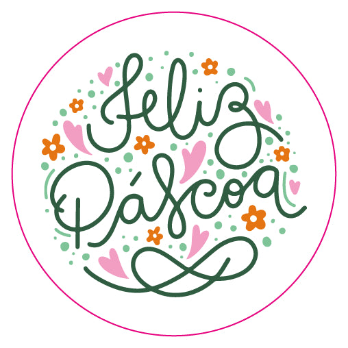 ADESIVO PÁSCOA 4x4cm - 20 UNIDADES