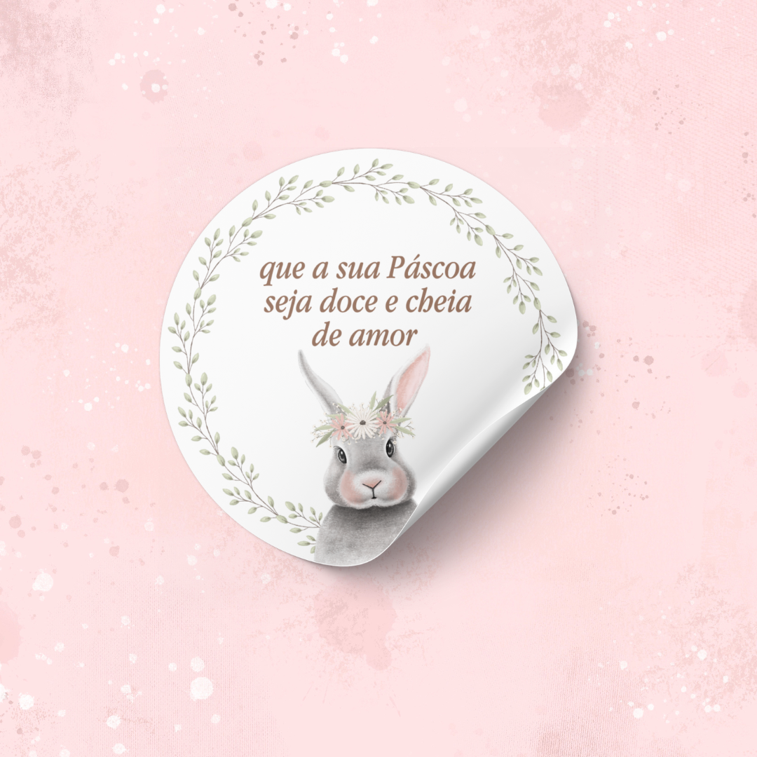 ADESIVOS PÁSCOA DOCE CIRCULAR 4x4cm