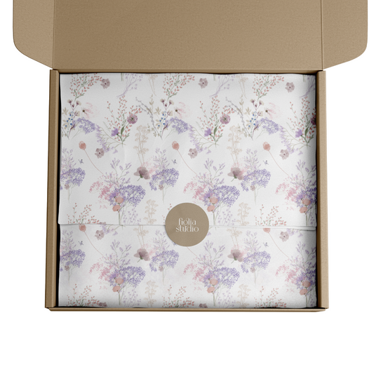 PAPEL PARA EMBRULHO FLORAL ROSA