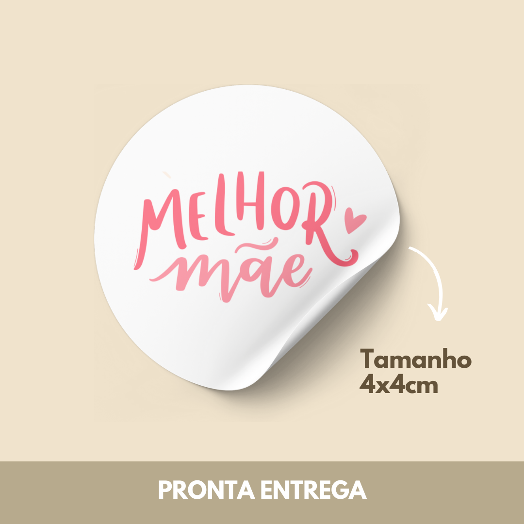 ADESIVO DIA DAS MÃES - 24 UNIDADES