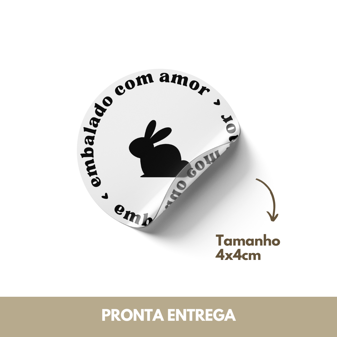 ADESIVO PÁSCOA VINIL TRANSPARENTE -  4x4cm