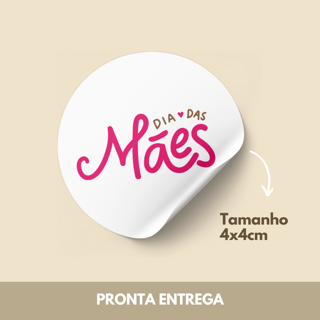 ADESIVO DIA DAS MÃES - 24 UNIDADES