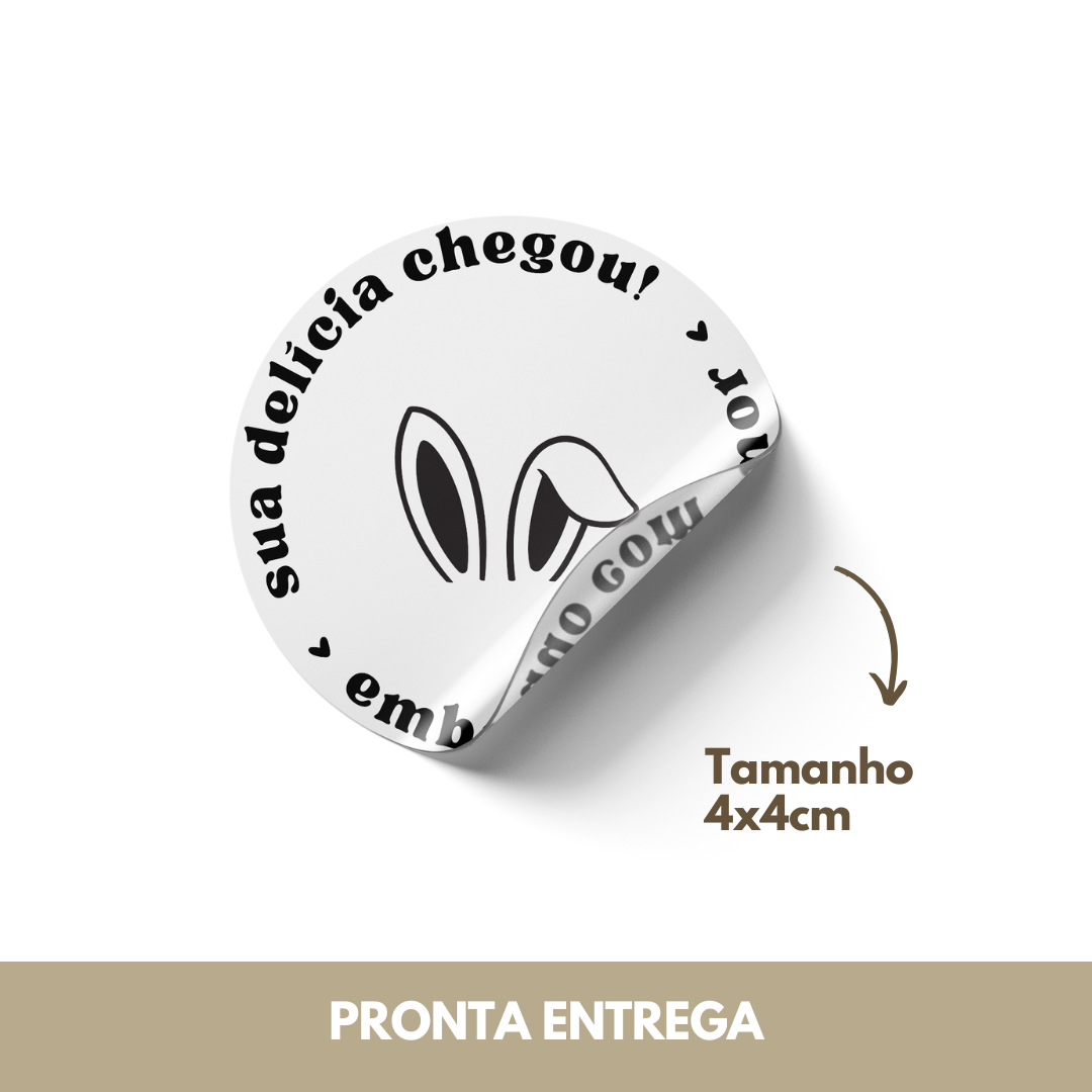 ADESIVO PÁSCOA VINIL TRANSPARENTE -  4x4cm