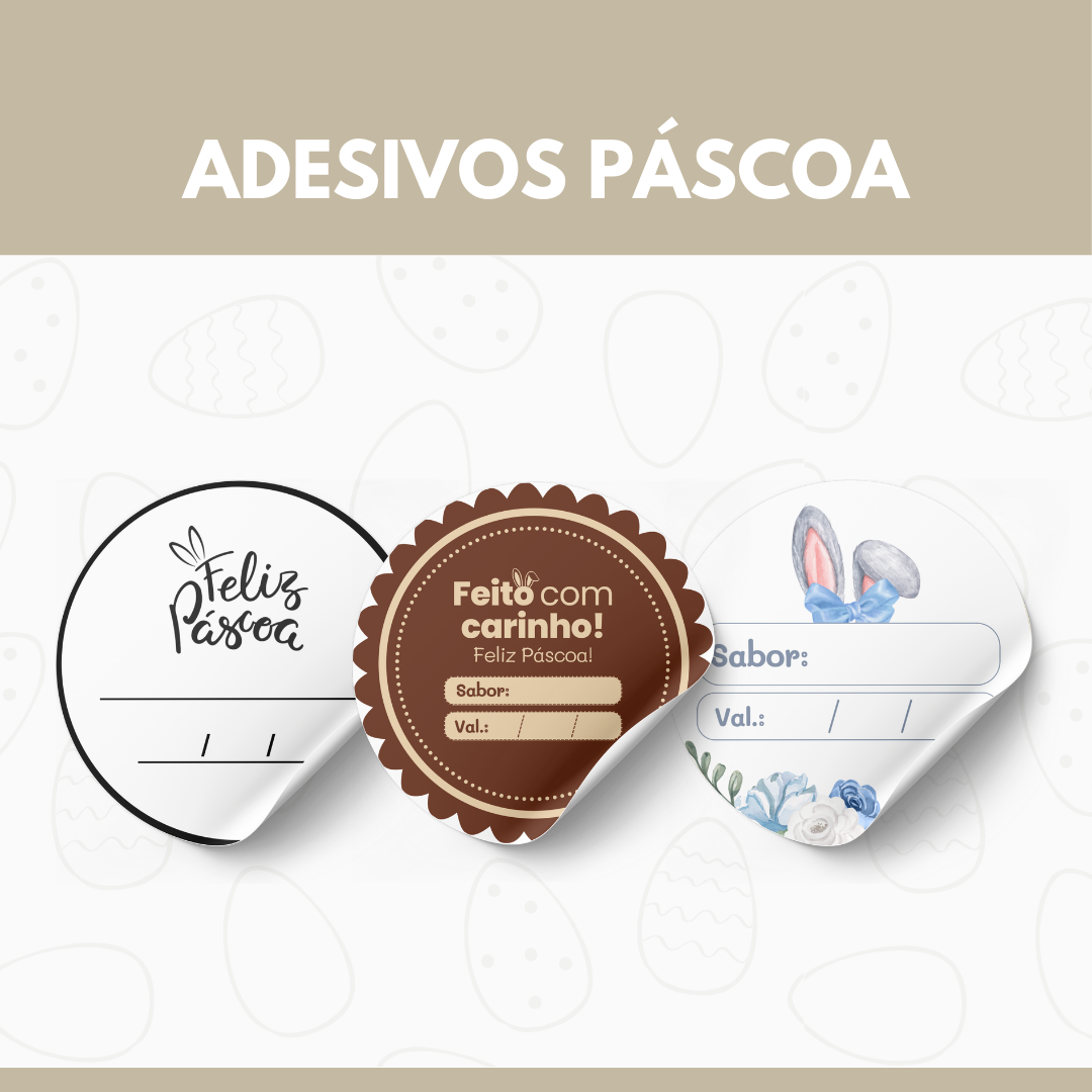 ADESIVOS PÁSCOA - CIRCULAR 5x5cm