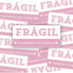 ADESIVO FRÁGIL PARA EMBALAGEM 8x4cm - RETANGULAR