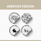ADESIVO PÁSCOA VINIL TRANSPARENTE -  4x4cm
