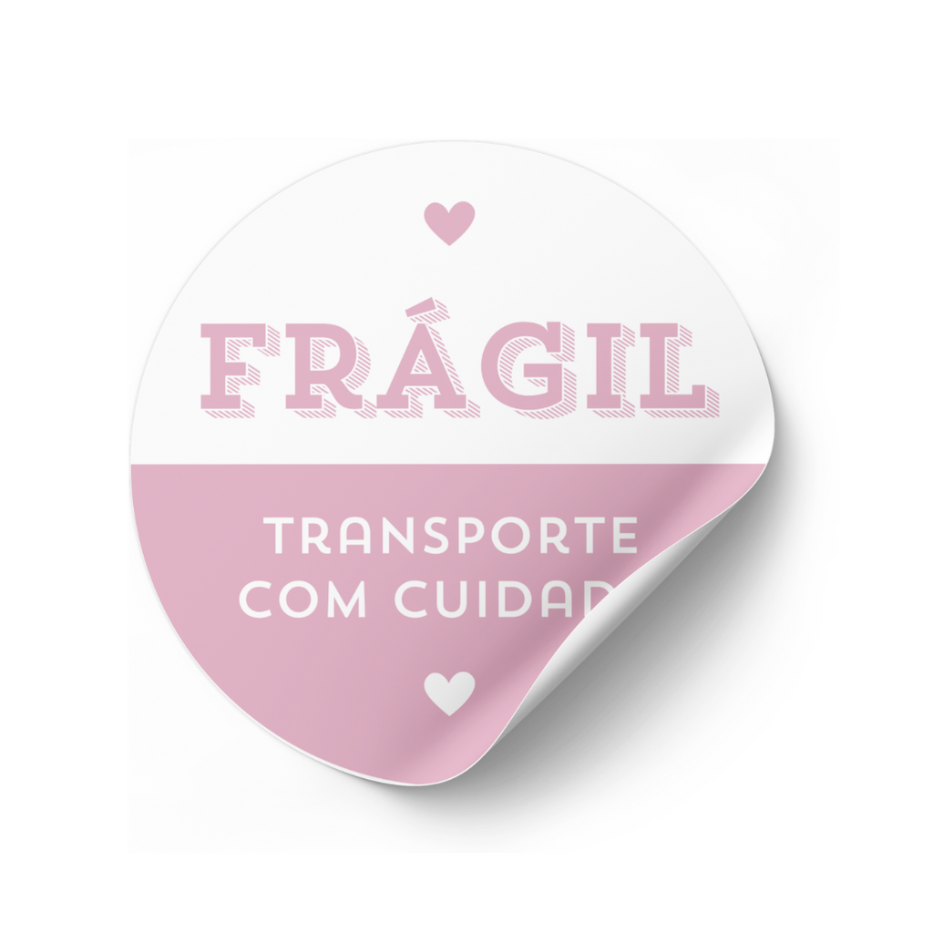 ADESIVO FRÁGIL PARA EMBALAGEM 4x4cm - CIRCULAR