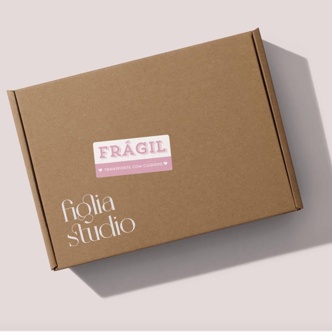 ADESIVO FRÁGIL PARA EMBALAGEM 8x4cm - RETANGULAR