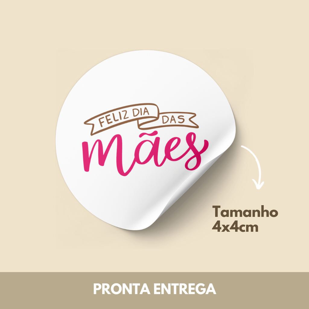 ADESIVO DIA DAS MÃES - 24 UNIDADES