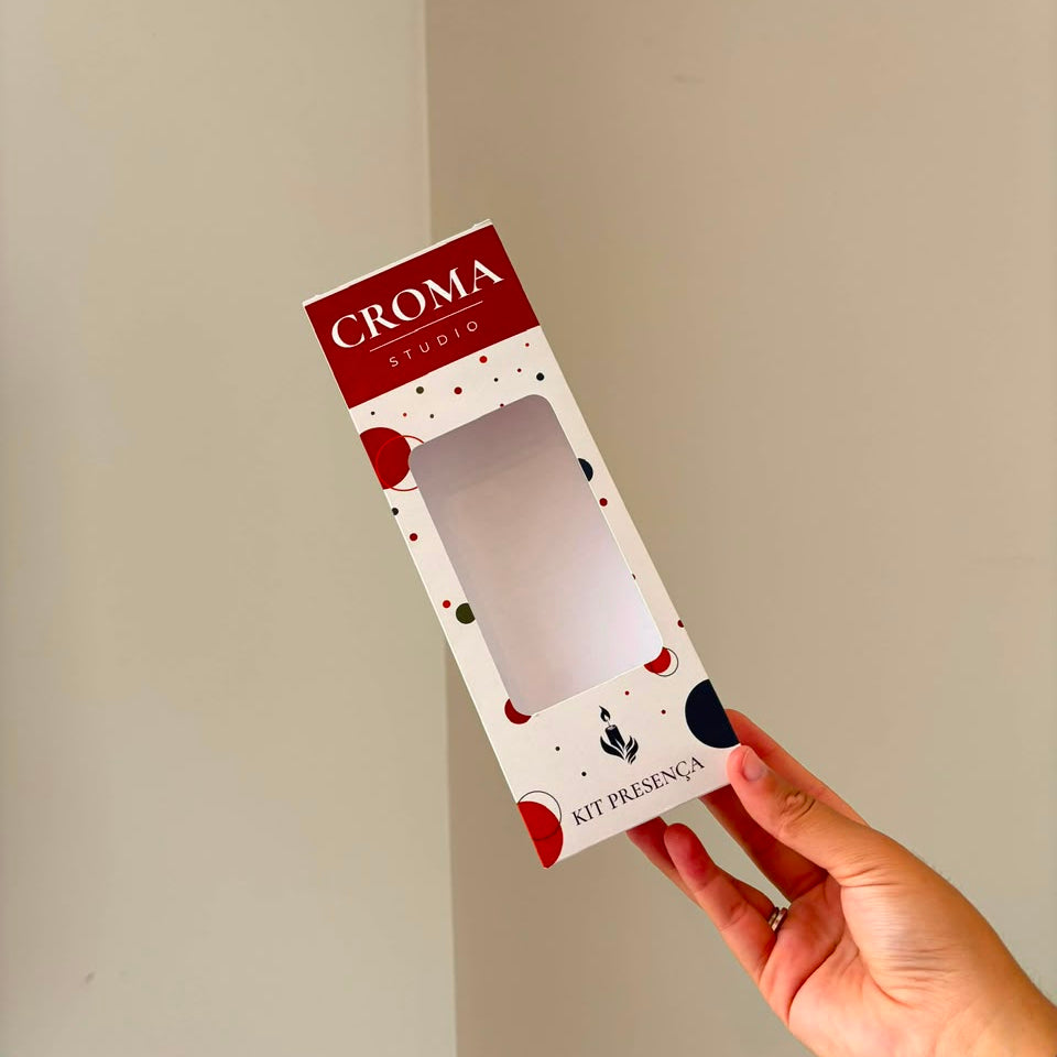 CAIXA PERSONALIZADA COM VISOR 8x23x3,5cm