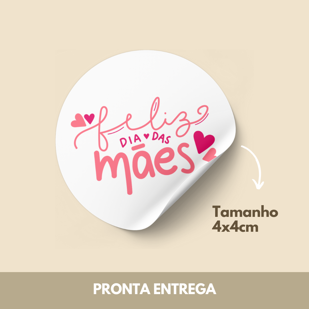 ADESIVO DIA DAS MÃES - 24 UNIDADES