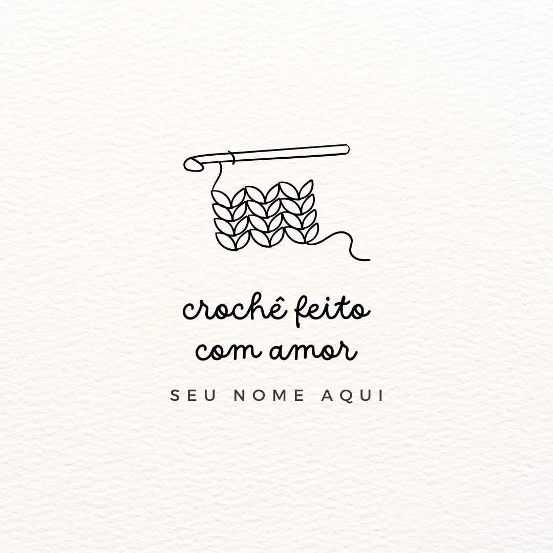 CARIMBO SEMI PERSONALIZADO "CROCHE"