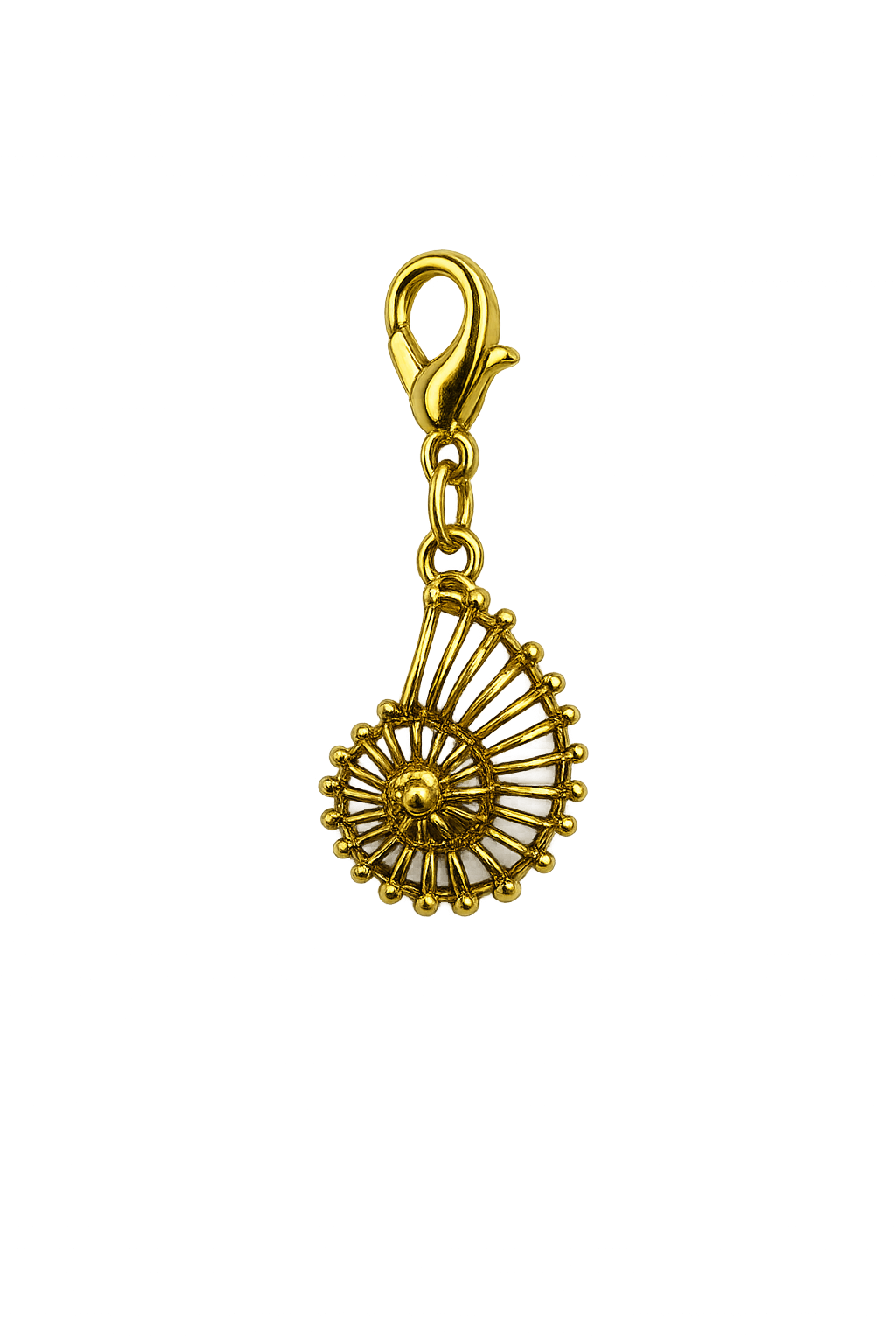 CHARM CONCHA VAZADA DOURADA
