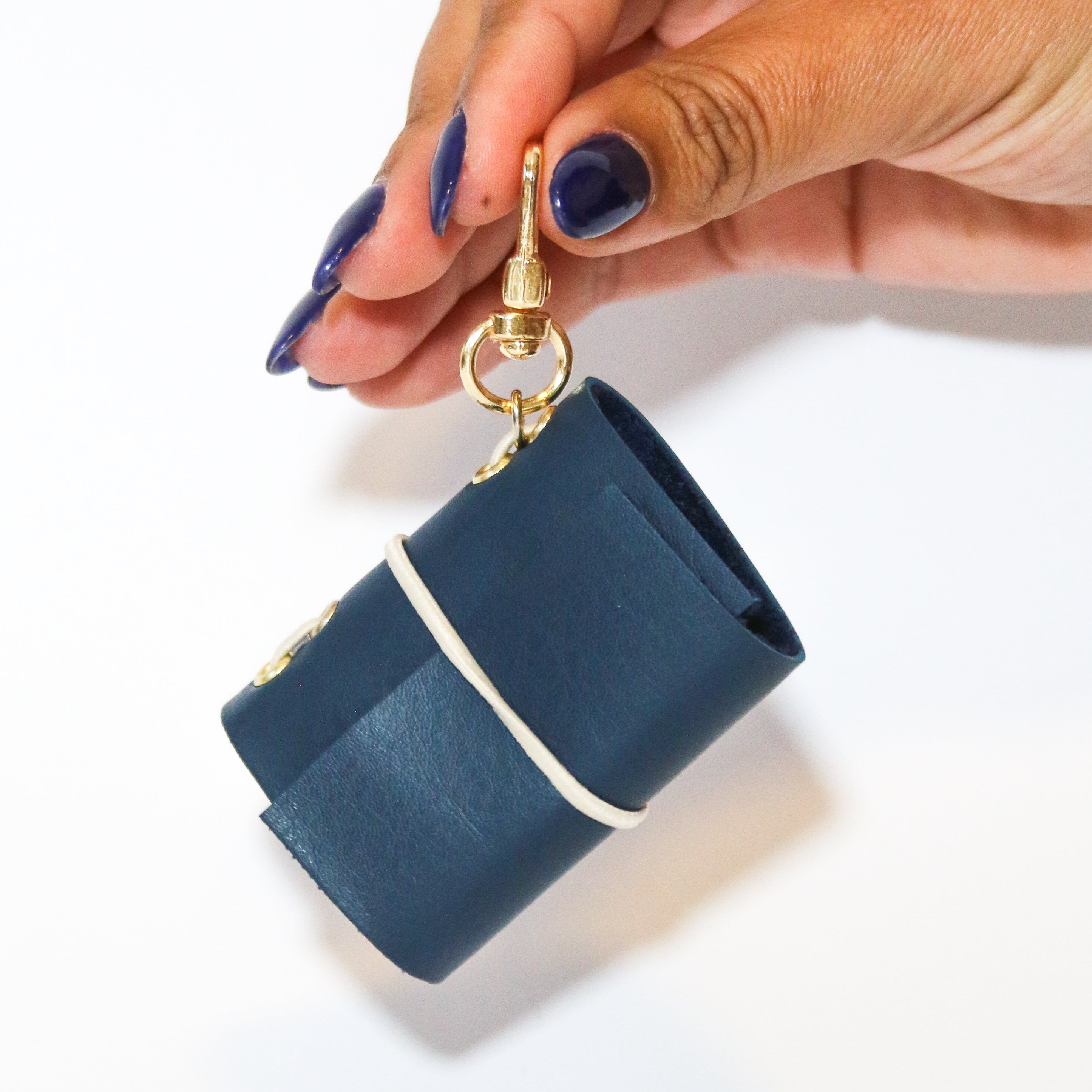 CHARM LEATHER JOURNAL AZUL