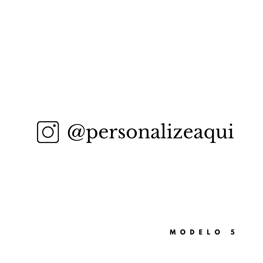 CARIMBO PERSONALIZADO COM INSTAGRAM