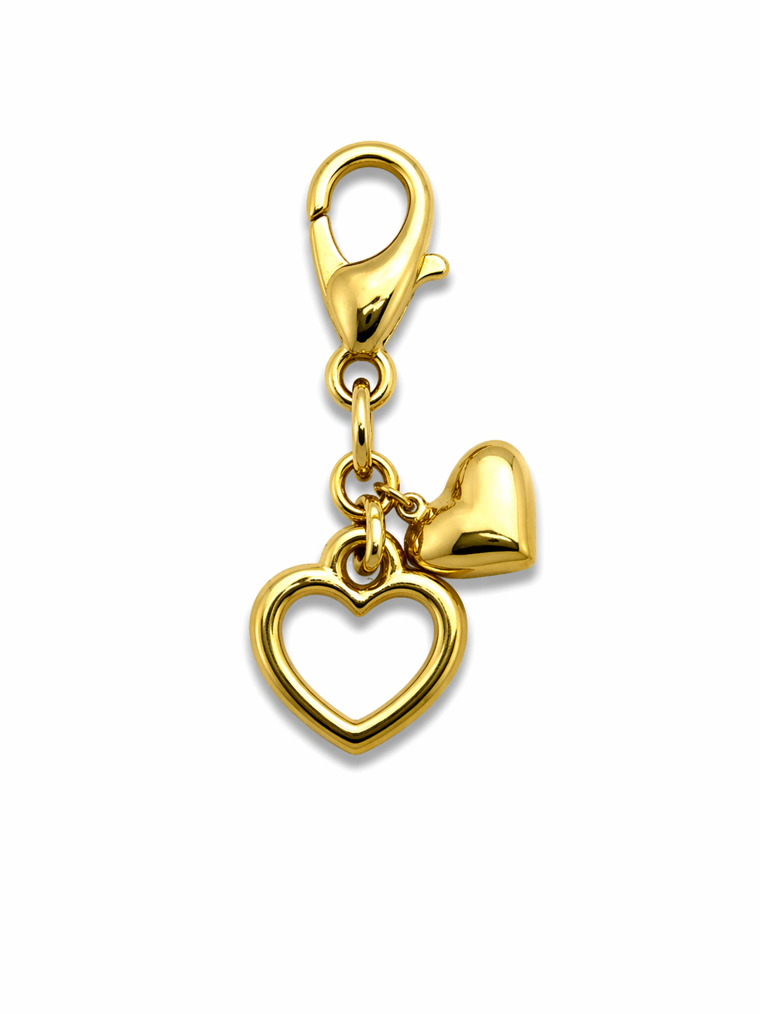 CHARM CORAÇÃO DUPLO DOURADO