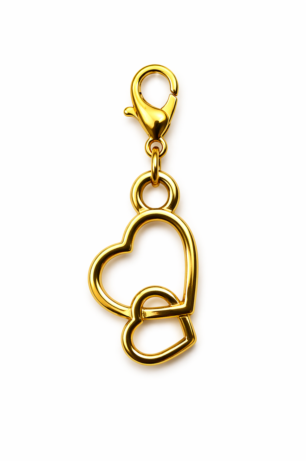 CHARM CORAÇÃO VAZADO DOURADO