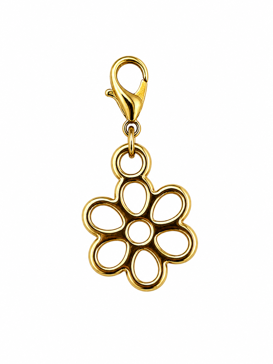 CHARM FLOR VAZADA DOURADA