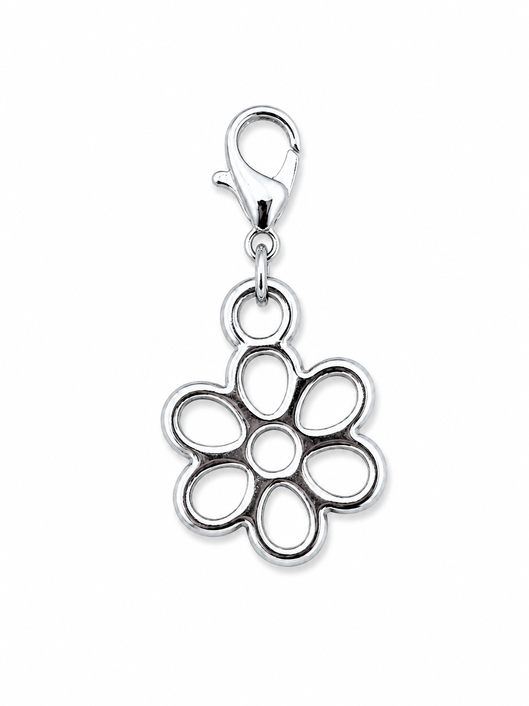 CHARM FLOR VAZADA PRATA