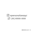CARIMBO PERSONALIZADO COM INSTAGRAM E TELEFONE