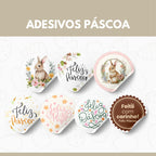 ADESIVO PÁSCOA 4x4cm - 20 UNIDADES