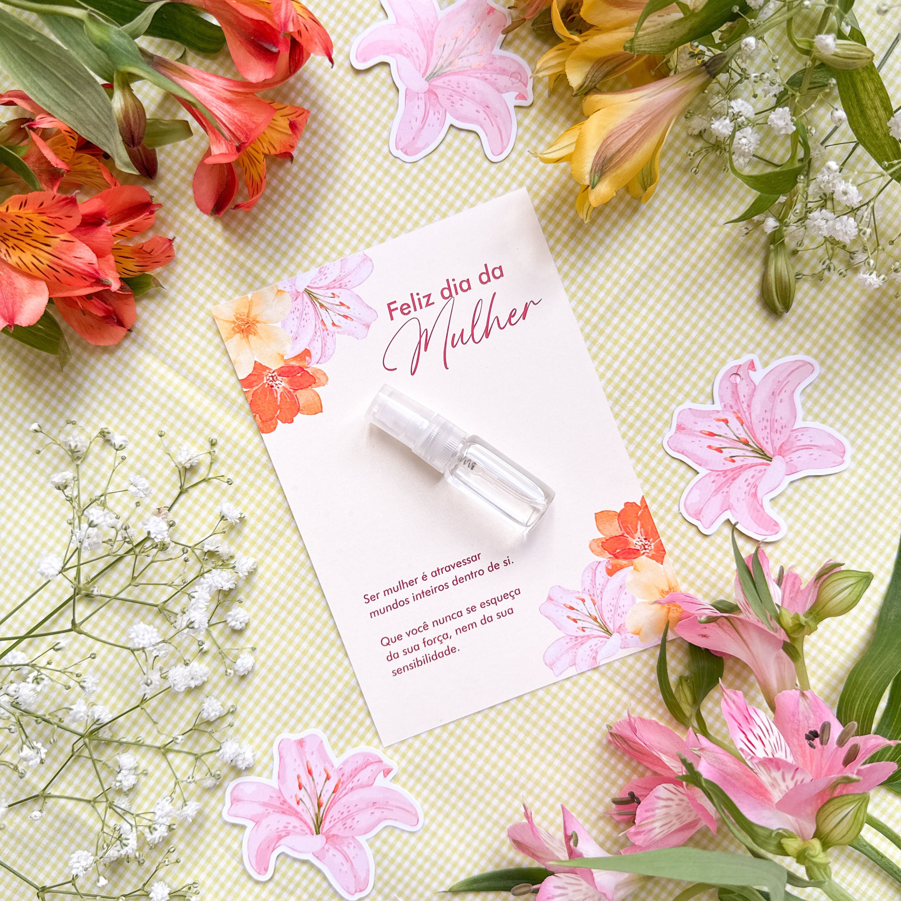 MINI HOME SPRAY - DIA DA MULHER - 5ML SEMI PERSONALIZADO