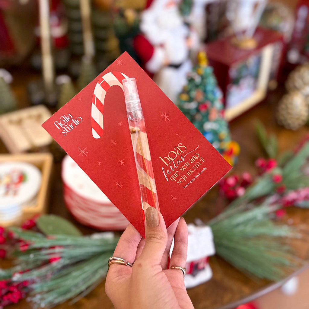 10 MINI HOME SPRAY TEMA NATAL 10ML SEMI PERSONALIZADO