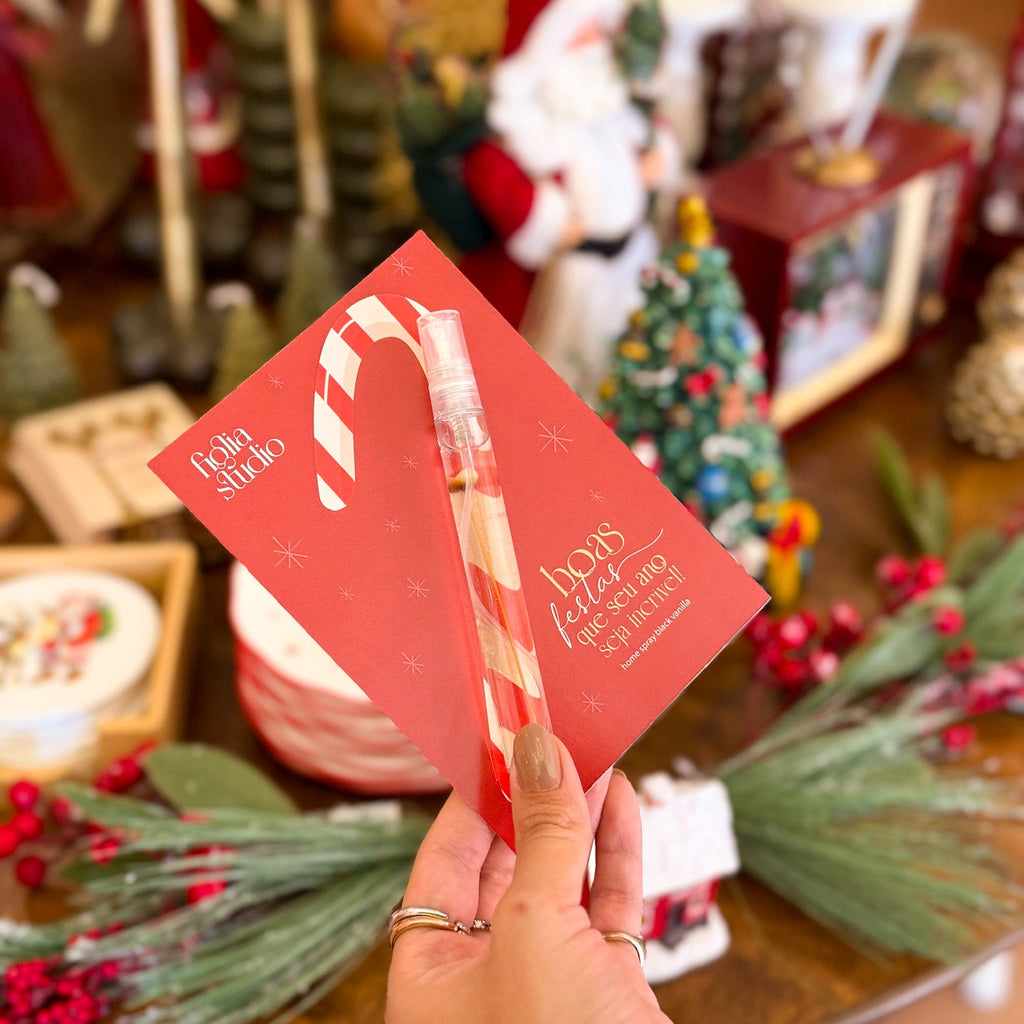 10 MINI HOME SPRAY TEMA NATAL 10ML SEMI PERSONALIZADO