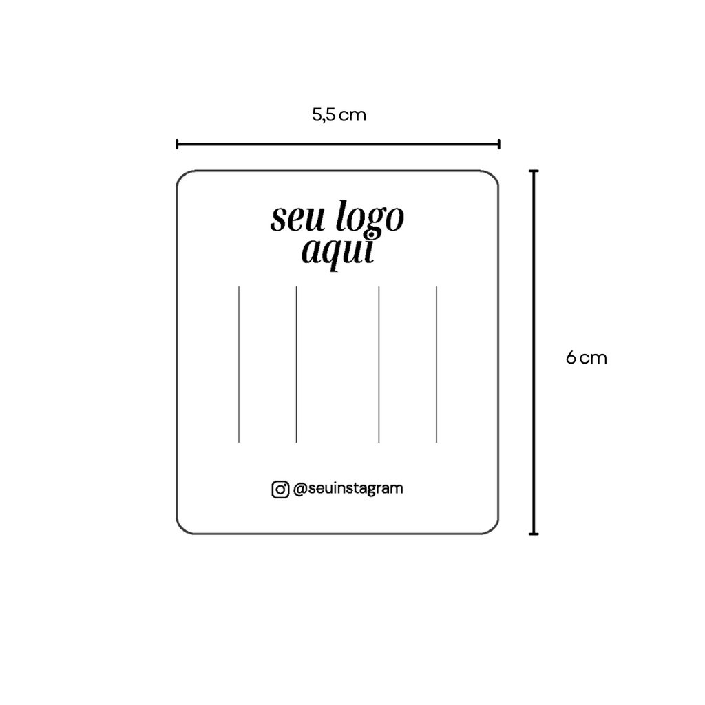 TAG PRESILHA 5,5x6cm - PERSONALIZADO
