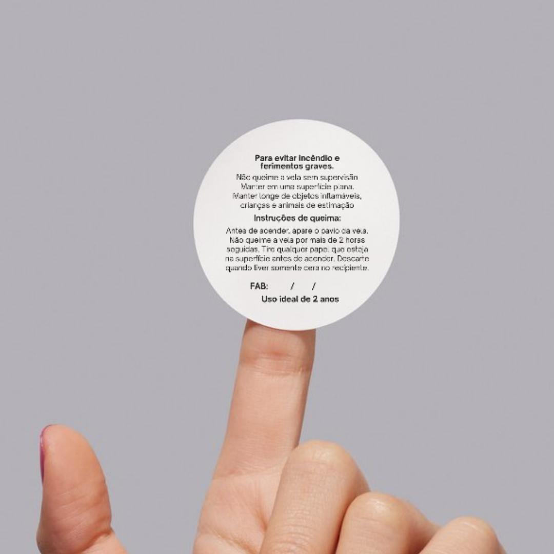 ADESIVO DE AVISO E SEGURANÇA VELA CIRCULAR
