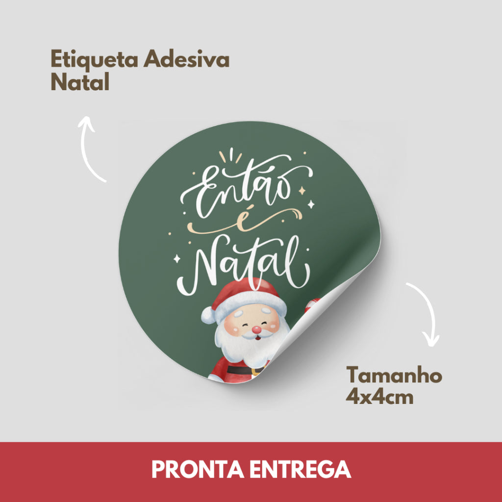 ADESIVO NATAL E BOAS FESTAS - 20 UNIDADES - Natal