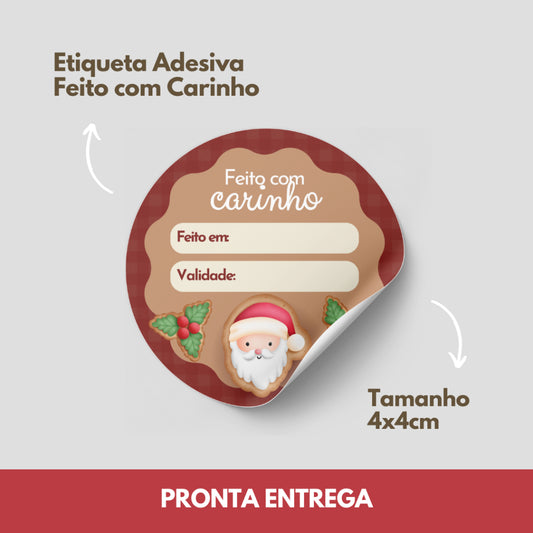 ADESIVO NATAL E BOAS FESTAS - 20 UNIDADES - feito com carinho