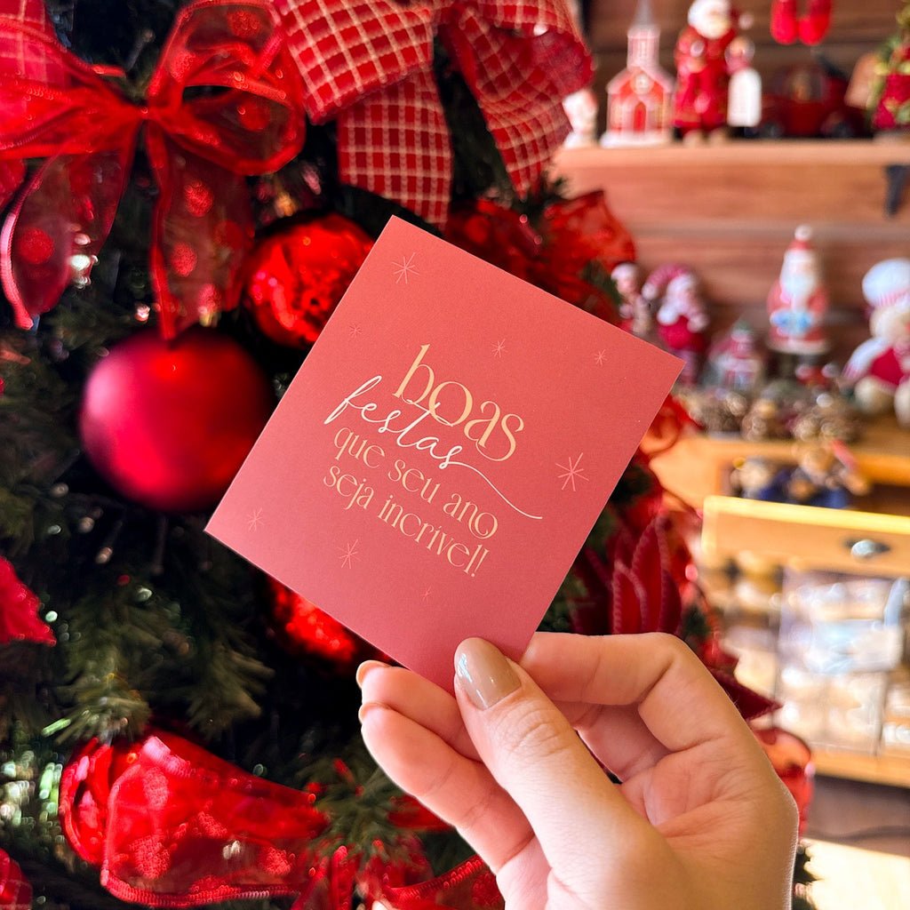 CARTÃO DE NATAL COM VERNIZ LOCALIZADO