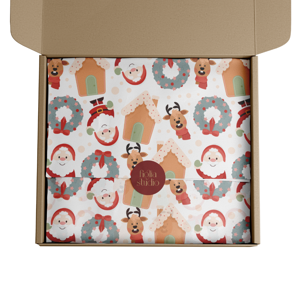 PAPEL PARA EMBRULHO TEMA NATAL