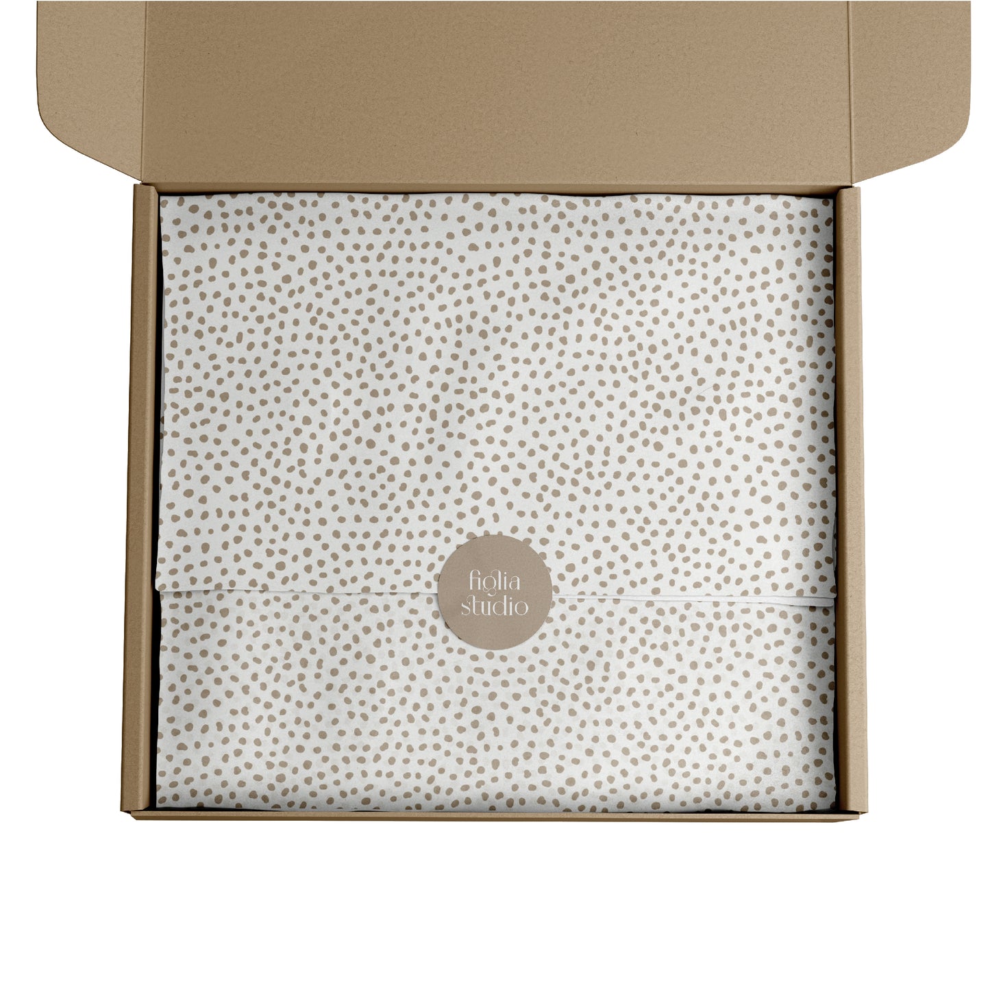 PAPEL PARA EMBRULHO DOTS MARROM