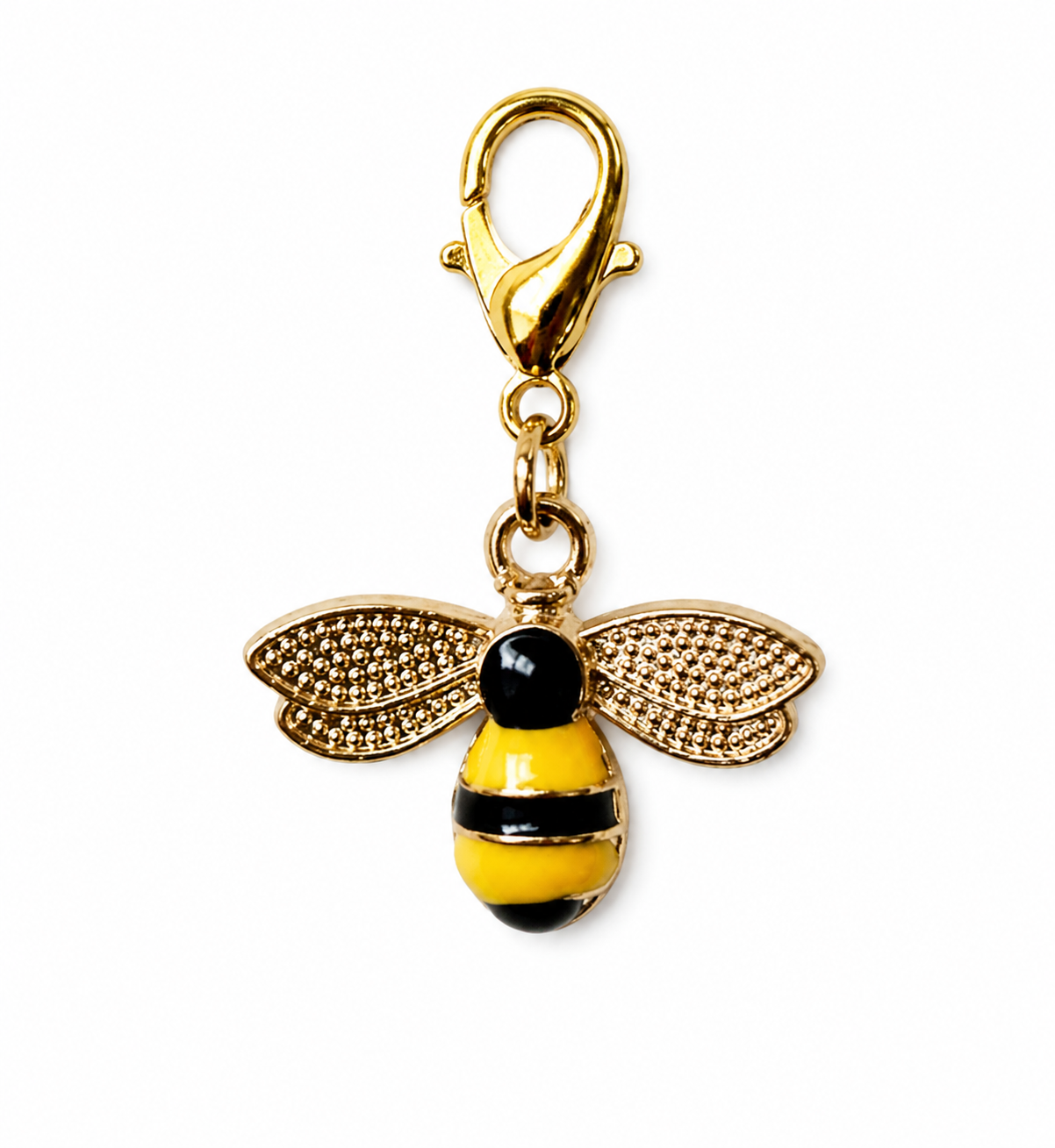 CHARM ABELHA ASA DOURADA