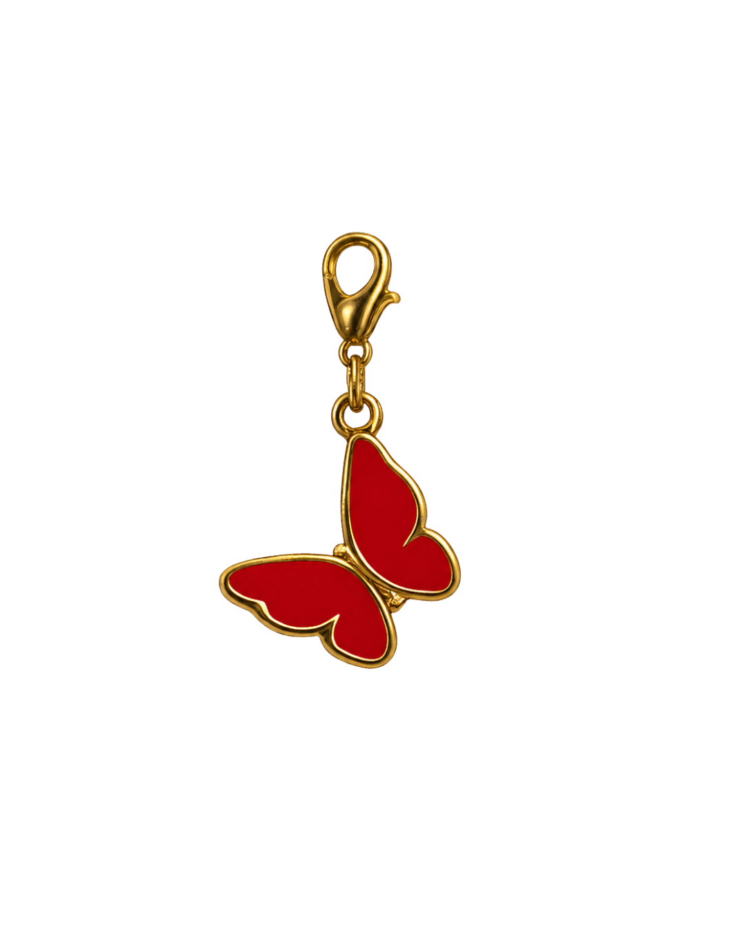 CHARM BORBOLETA ROSA DOURADA