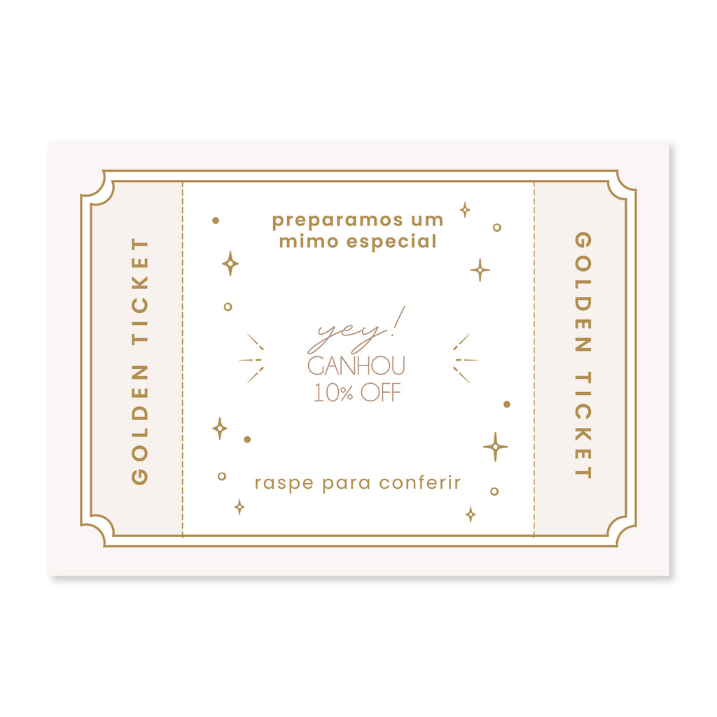 10 UNIDADES RASPADINHA - GOLDEN TICKET