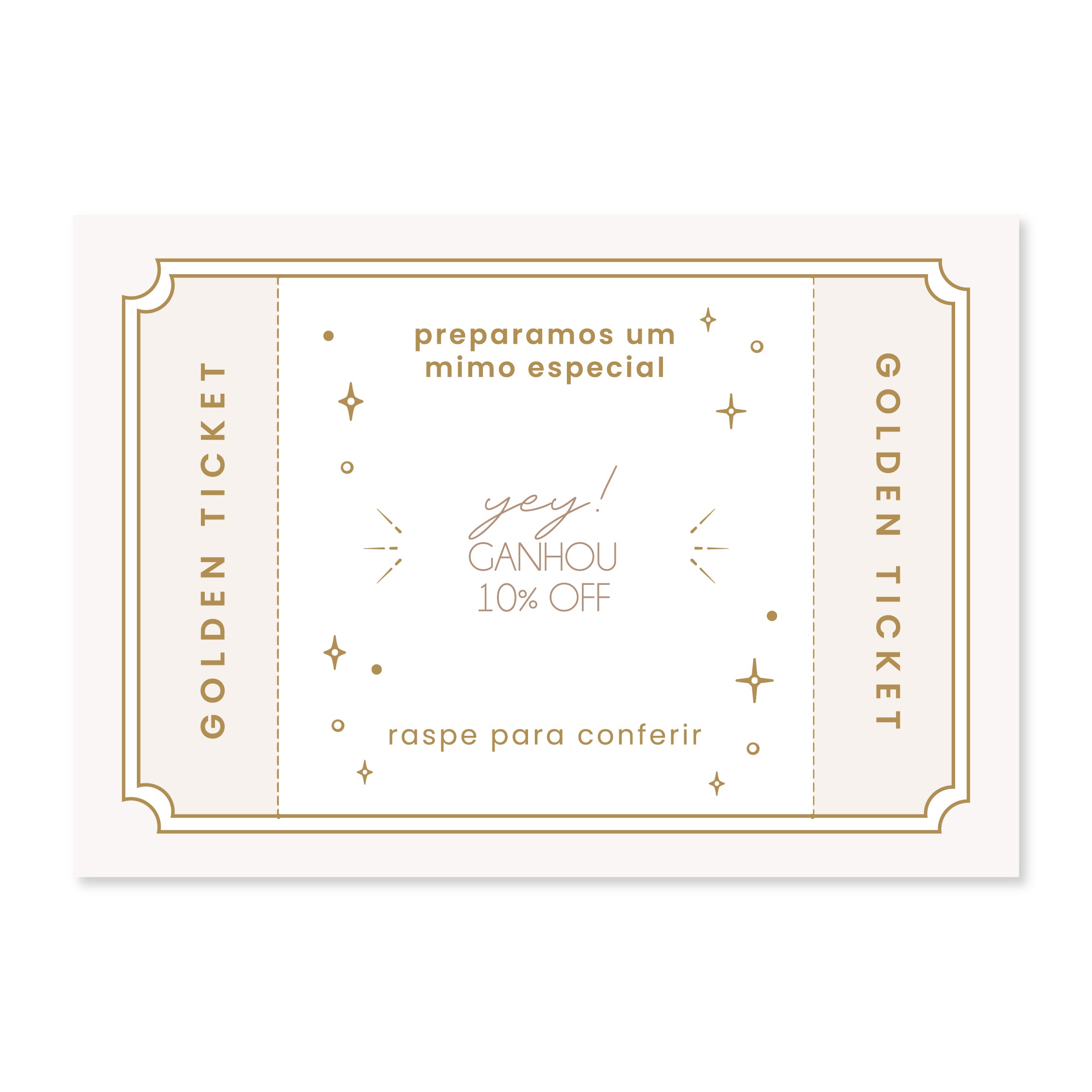 10 UNIDADES RASPADINHA - GOLDEN TICKET