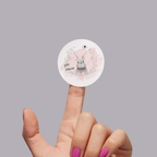 ADESIVOS FELIZ PÁSCOA CIRCULAR 4x4cm