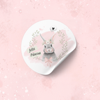 ADESIVOS FELIZ PÁSCOA CIRCULAR 4x4cm